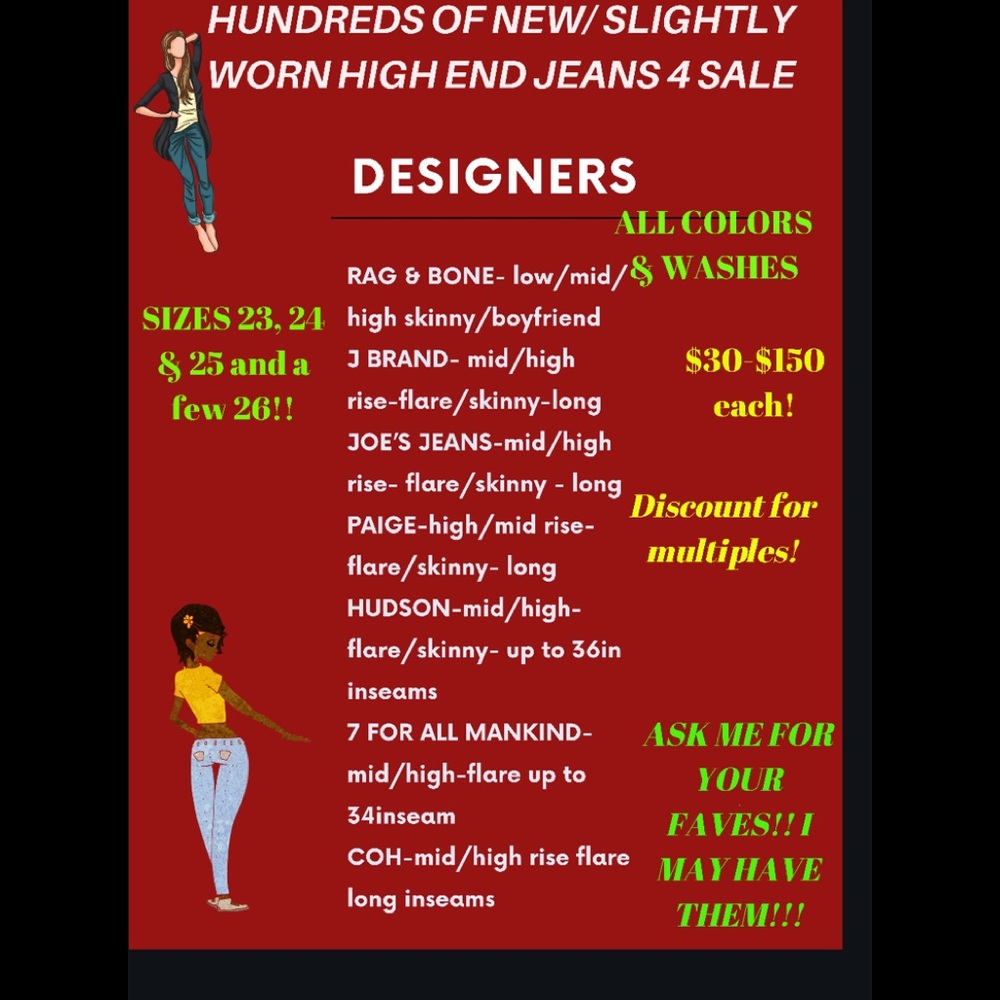 HIGH END DESIGNER JEANS!!! See picture❤️